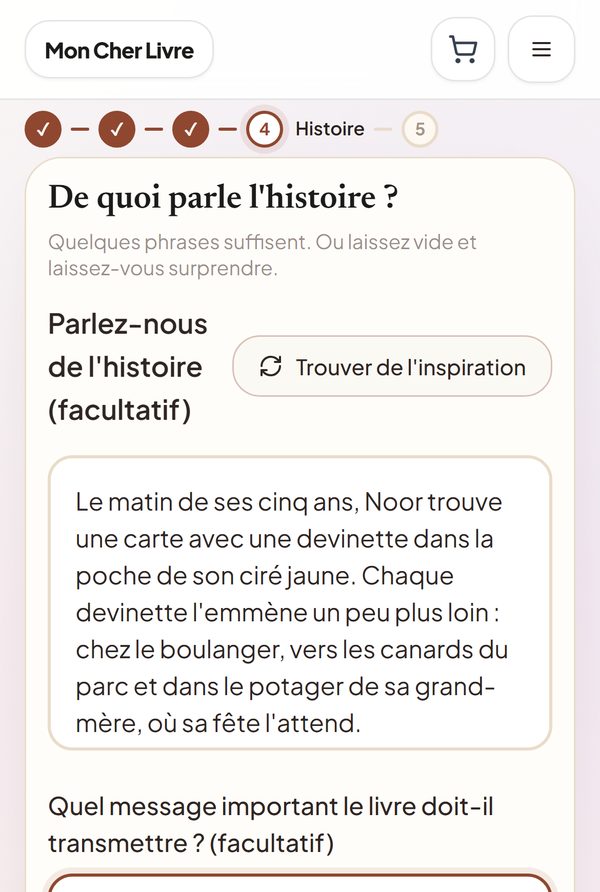 Étape 4 : trois phrases sur une chasse au trésor chez le boulanger, auprès des canards et dans le potager de sa grand-mère