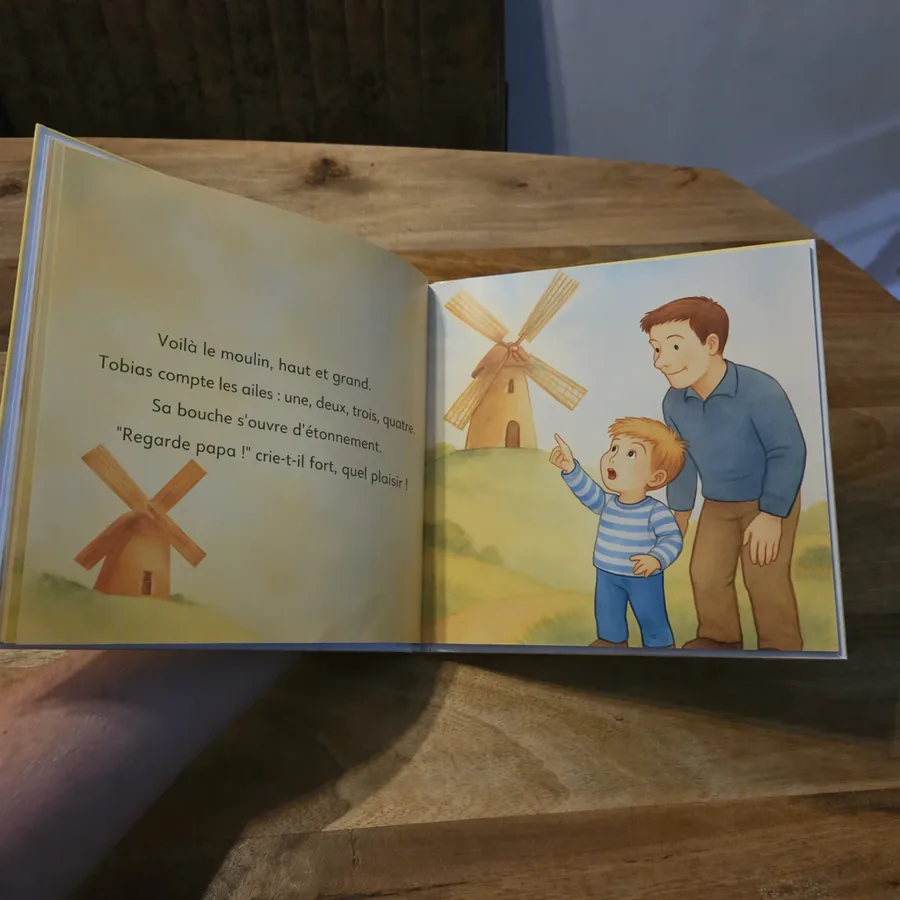 Pages intérieures d'un livre personnalisé pour enfant