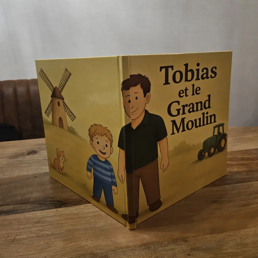 Couverture d'un livre personnalisé pour enfant en couverture rigide