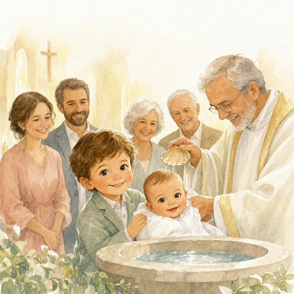 J'étais là quand tu as été baptisé