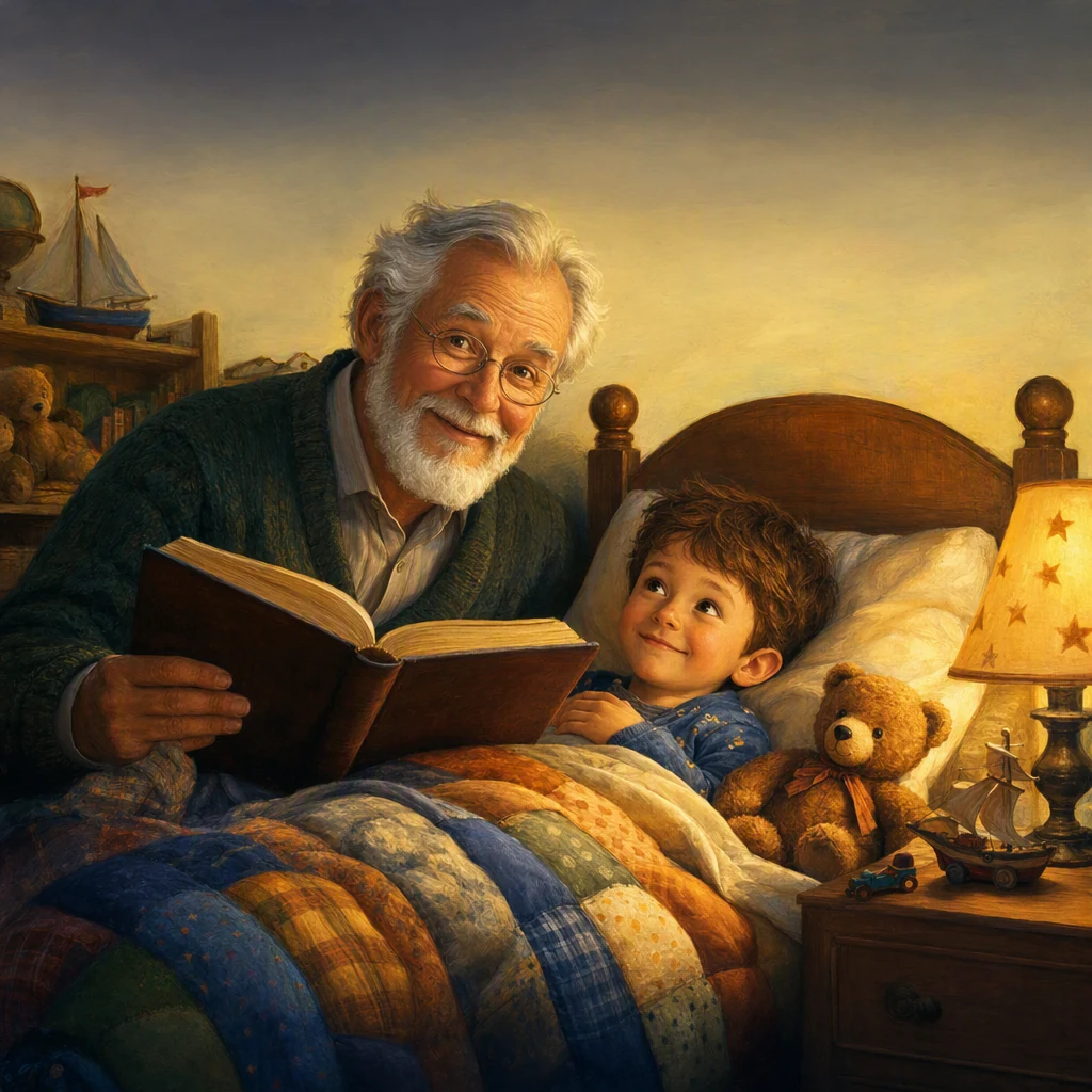 Une nuit chez papi et mamie
