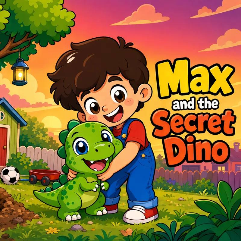 Couverture du livre pour enfant personnalisé Max et le dino secret