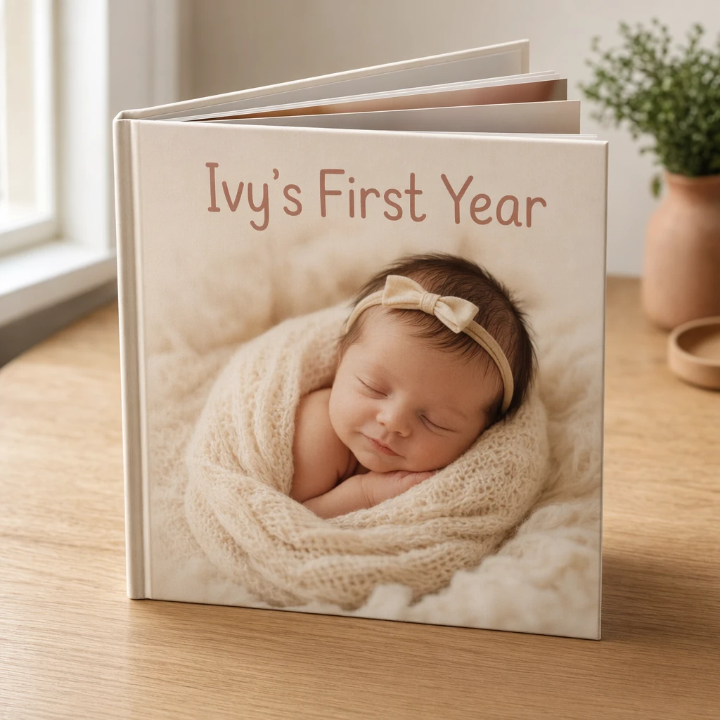 Exemple de couverture d'un livre sur la première année de bébé